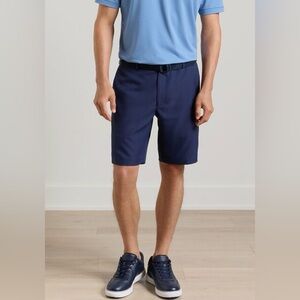 Peter Millar Salem Performance Short Navy Blue 9” size 33 preppy golf wicking